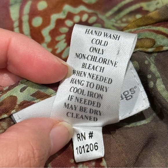 Soft Surroundings Floral Paisley Pull Over Hooded Sweater Size XS Boho Artsy - Picture 10 of 10